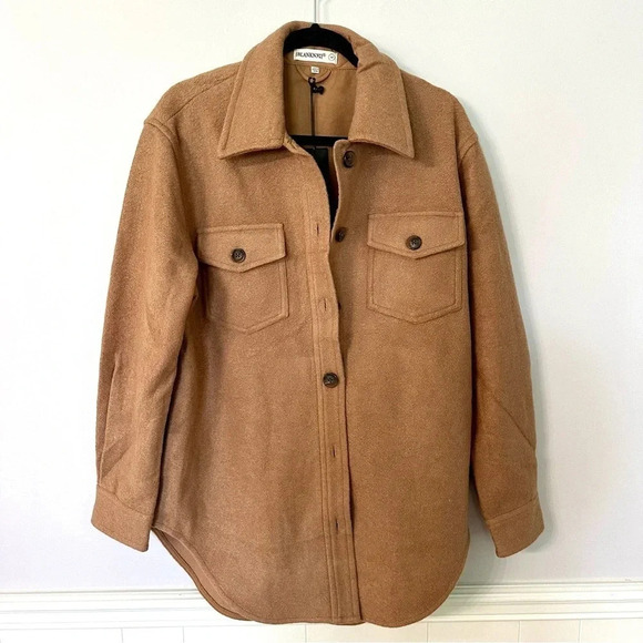 BlankNYC Lets Get Lost Shacket Women’s Button Up Wool Blend Jacket Size M NWT - Picture 2 of 10